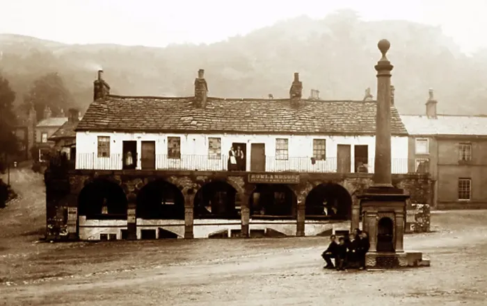 Framed Print : Settle Market Place, Victorian period Framed Print : Settle Market Place, Victorian period