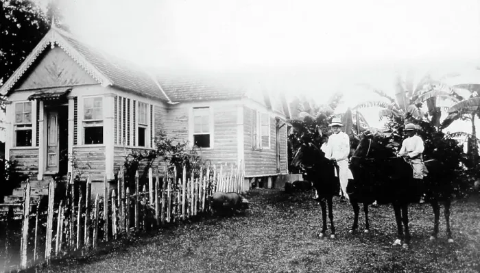 Framed Print : Settler's house, St Mary, Jamaica, early 1900s Framed Print : Settler's house, St Mary, Jamaica, early 1900s