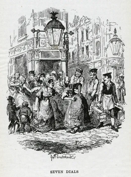 Framed Print : Seven Dials / Slums / 1836 Framed Print : Seven Dials / Slums / 1836