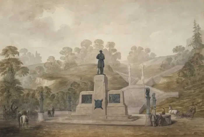 Framed Print : Seventh Regiment Memorial, New York City. Rendering Framed Print : Seventh Regiment Memorial, New York City. Rendering