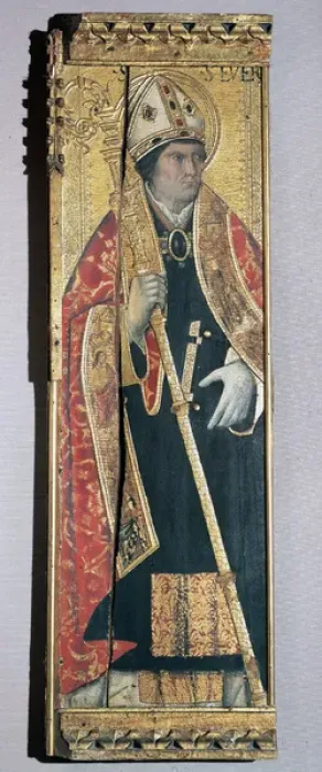 Framed Print : Severus of Barcelona. 3th-4th centuries. Gothic altarpiece Framed Print : Severus of Barcelona. 3th-4th centuries. Gothic altarpiece