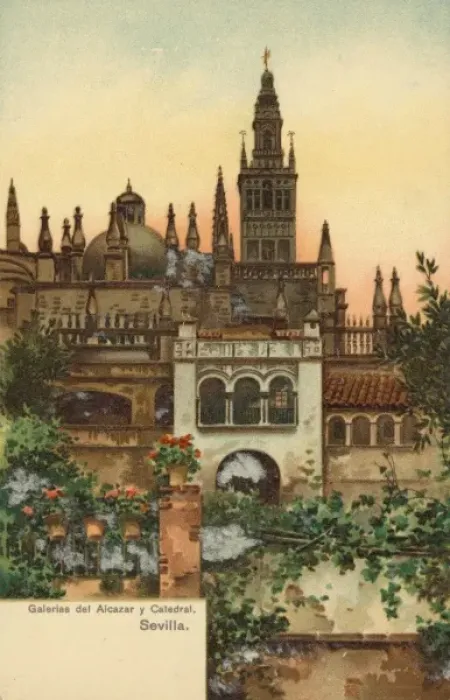 Framed Print : Sevilla. Galerias del Alcazar y Catedral Framed Print : Sevilla. Galerias del Alcazar y Catedral