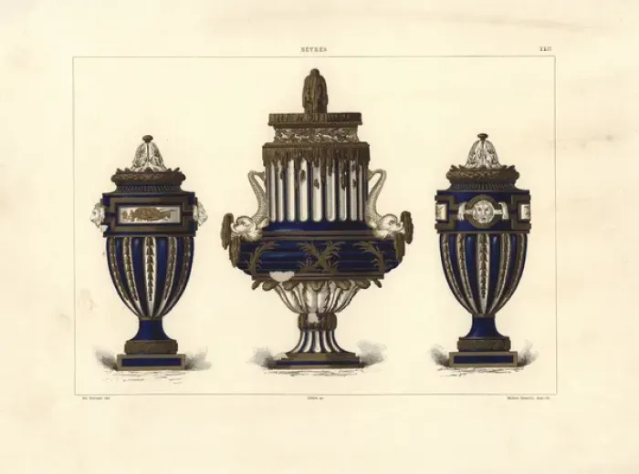 Framed Print : Three Sevres vases Framed Print : Three Sevres vases