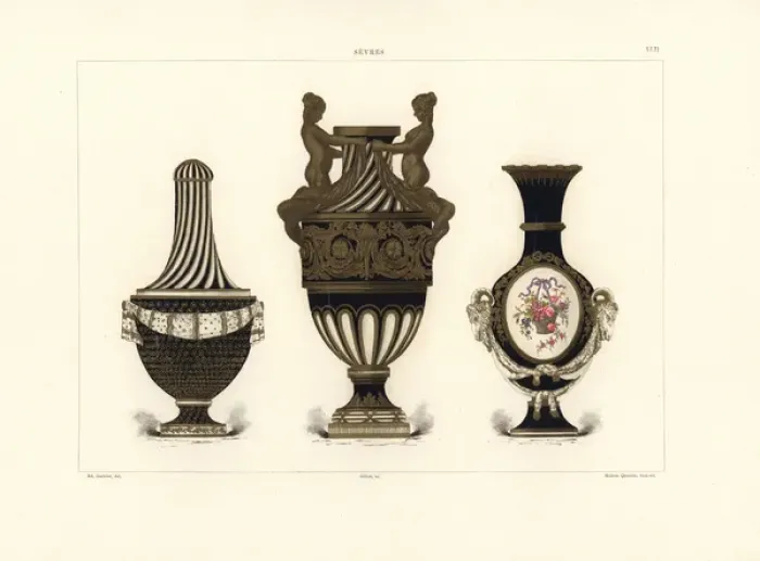 Framed Print : Three Sevres vases Framed Print : Three Sevres vases