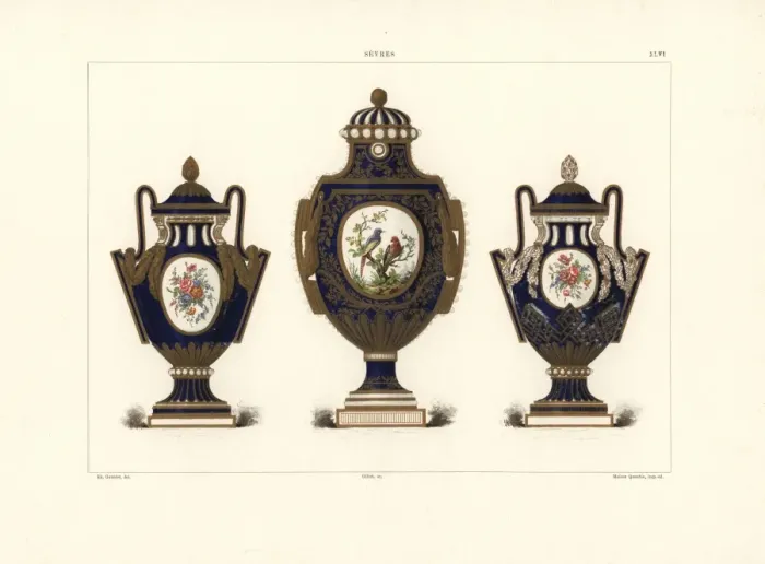 Framed Print : Three Sevres vases Framed Print : Three Sevres vases