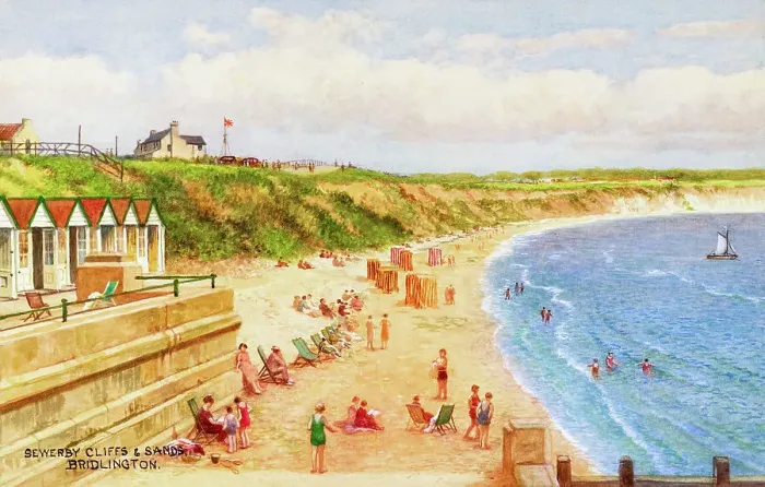 Framed Print : Sewerby Cliffs and Sands, Bridlington, North Yorkshire Framed Print : Sewerby Cliffs and Sands, Bridlington, North Yorkshire