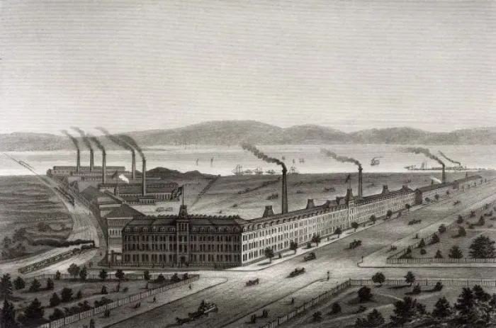 Framed Print : Sewing Machine Factory Framed Print : Sewing Machine Factory
