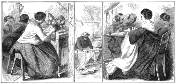 Framed Print : Sewing with Machines Framed Print : Sewing with Machines