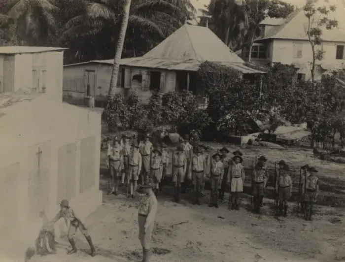Framed Print : Seychelles Scouts on Armistice Day Framed Print : Seychelles Scouts on Armistice Day