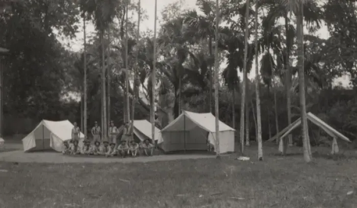 Framed Print : Seychelles Scouts Camping Framed Print : Seychelles Scouts Camping