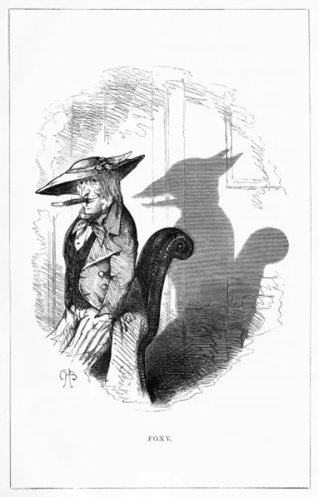 Framed Print : Shadow drawing. C. H. Bennett, Foxy Framed Print : Shadow drawing. C. H. Bennett, Foxy