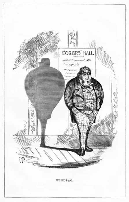 Framed Print : Shadow drawing. C. H. Bennett, Windbag Framed Print : Shadow drawing. C. H. Bennett, Windbag