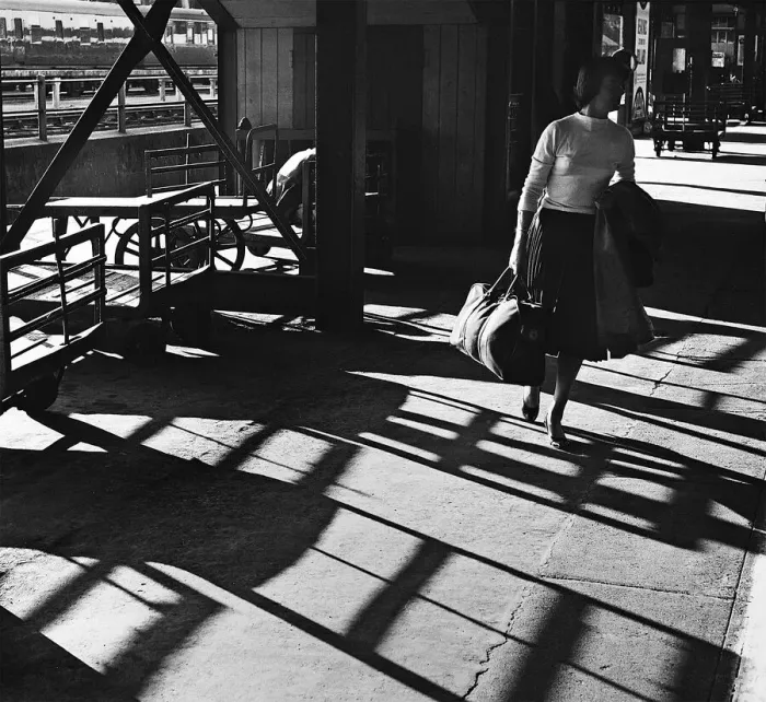 Framed Print : Shadows on a station platform Framed Print : Shadows on a station platform