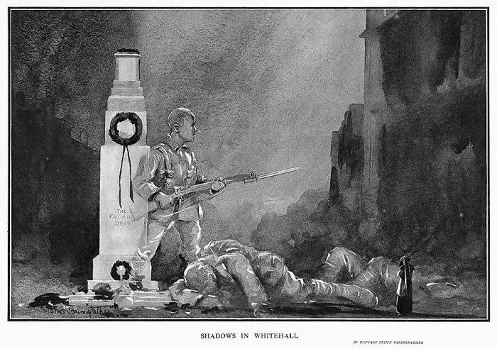 Framed Print : Shadows in Whitehall, by Bruce Bairnsfather Framed Print : Shadows in Whitehall, by Bruce Bairnsfather