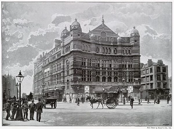 Where Shafesbury Avenue and Charing Cross Road meet, Palace Theatre, playhouse in London. Date: late 1890s