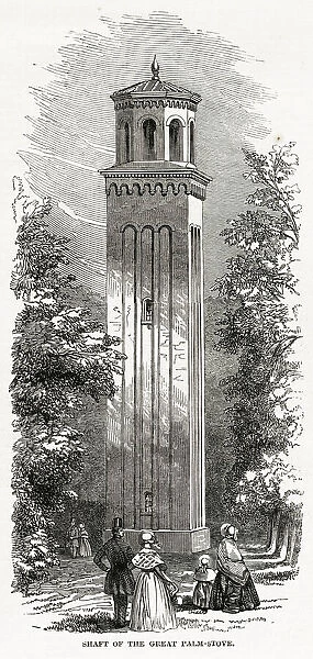 The shaft of the Great Palm-Stove in Royal Botanic Gardens, Kew. Date: 1848
