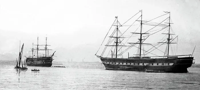 Framed Print : Shaftesbury Training Ship moored off Grays Framed Print : Shaftesbury Training Ship moored off Grays