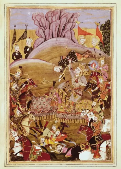 Framed Print : Shahnameh. The Book of Kings. 16th c. The combat Framed Print : Shahnameh. The Book of Kings. 16th c. The combat