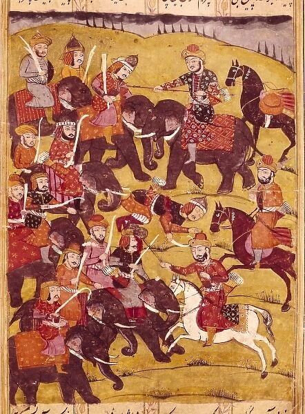 Shahnameh. The Book of Kings. 16th c. Scene depicting