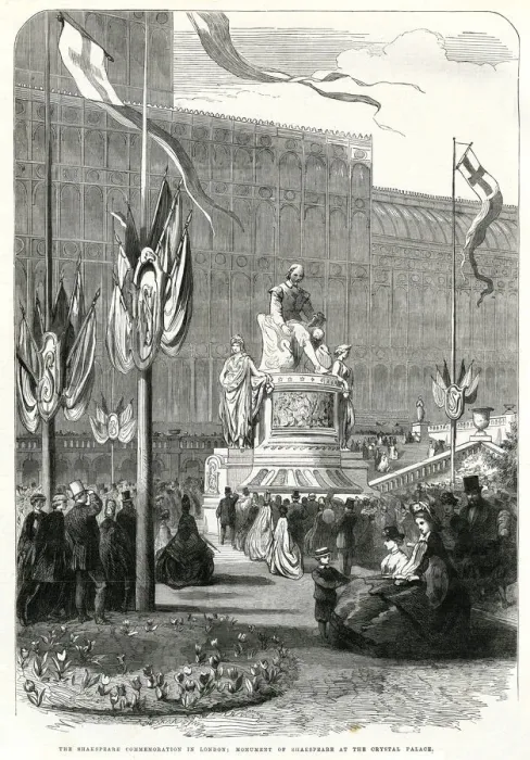 Framed Print : Shakespeare monument at Crystal Palace, London 1864 Framed Print : Shakespeare monument at Crystal Palace, London 1864