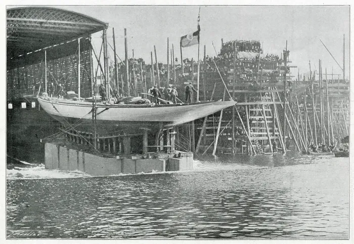 Framed Print : Shamrock II launched from the yard of William Denny & Brother Framed Print : Shamrock II launched from the yard of William Denny & Brother