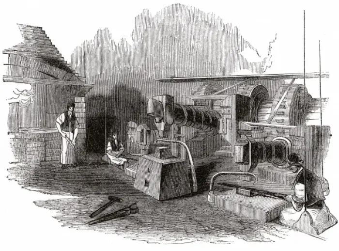 Framed Print : Shear and Tilt Hammers at Fitzalan Steel Works, Sheffield, Y Framed Print : Shear and Tilt Hammers at Fitzalan Steel Works, Sheffield, Y