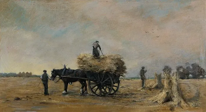 Framed Print : The Last Sheaves: October Harvest Sketch Framed Print : The Last Sheaves: October Harvest Sketch