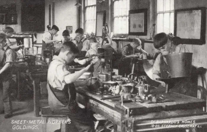 Framed Print : Sheet Metal Workers, William Baker Technical School, Hertfor Framed Print : Sheet Metal Workers, William Baker Technical School, Hertfor
