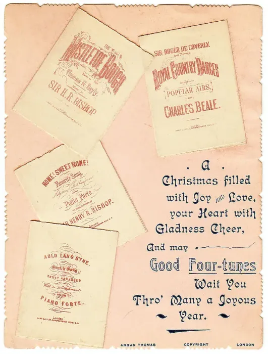 Framed Print : Sheet music with comic verse on a Christmas card Framed Print : Sheet music with comic verse on a Christmas card