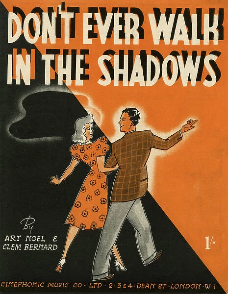 Sheet music cover, Don t Ever Walk in the Shadows