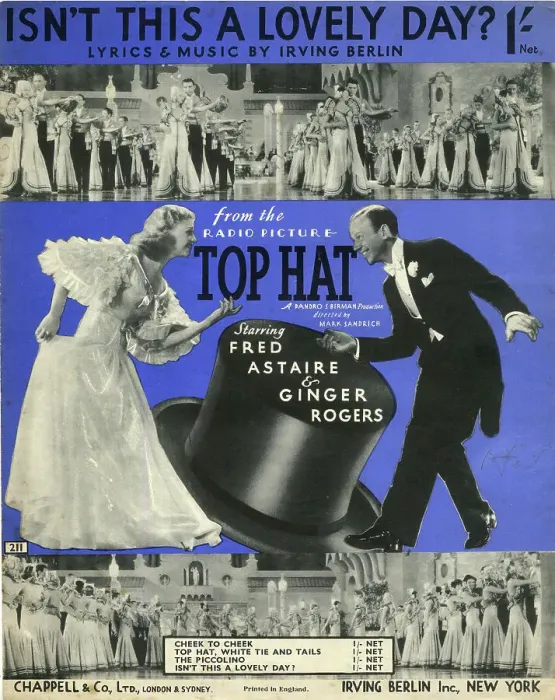Framed Print : Sheet Music Cover - Top Hat