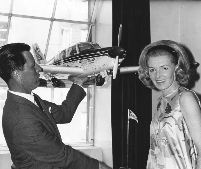 Framed Print : Sheila Scott, English record-breaking aviator Framed Print : Sheila Scott, English record-breaking aviator