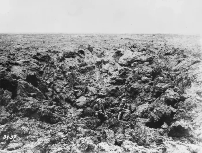 Framed Print : Shell crater WWI Framed Print : Shell crater WWI