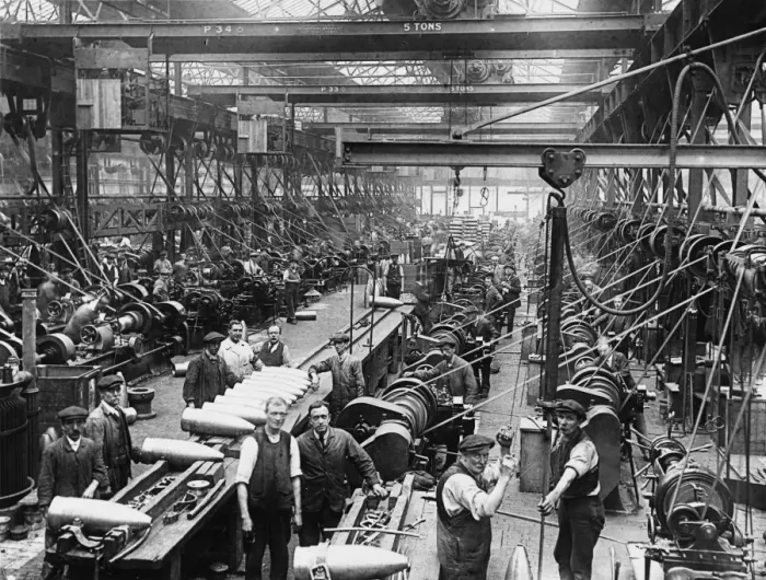 Framed Print : Shell Factory, World War I Framed Print : Shell Factory, World War I