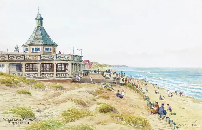 Framed Print : Shelter and Promenade, Prestatyn, North Wales Framed Print : Shelter and Promenade, Prestatyn, North Wales
