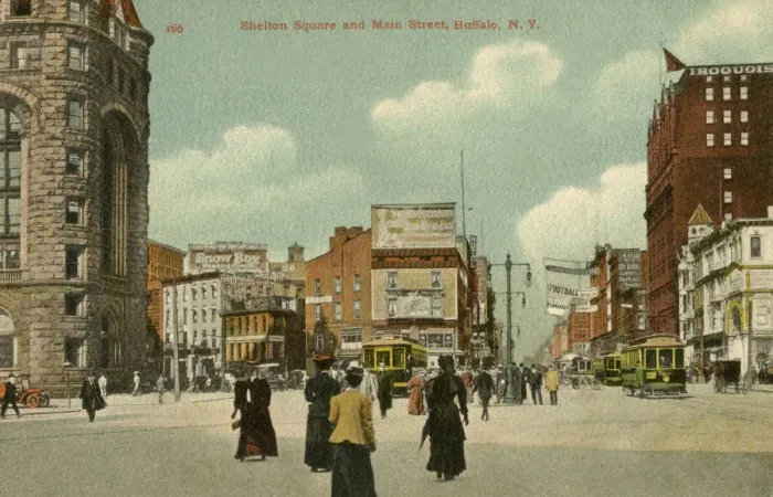 Framed Print : Shelton Square and Main Street, Buffalo, NY State, USA Framed Print : Shelton Square and Main Street, Buffalo, NY State, USA