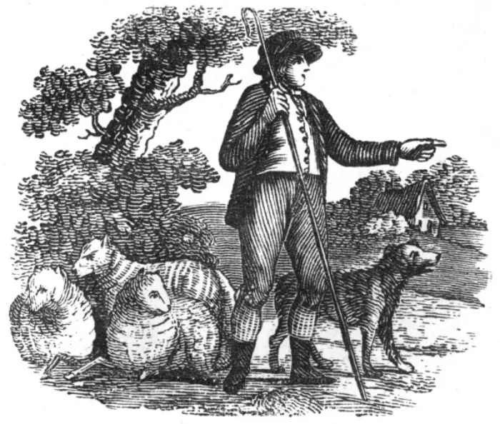 Framed Print : Shepherd, c. 1800 Framed Print : Shepherd, c. 1800