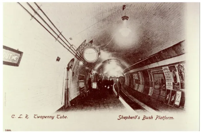 Framed Print : Shepherds Bush Underground Station, platform scene Framed Print : Shepherds Bush Underground Station, platform scene