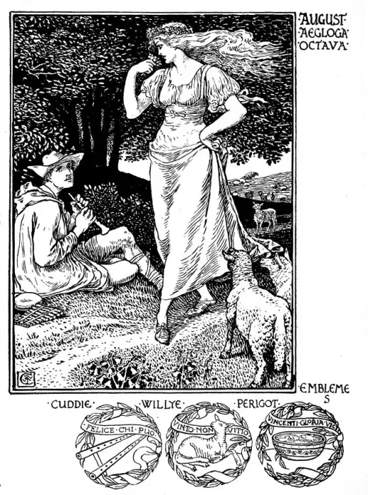 Framed Print : Shepherds Calendar - Months of the year - August Framed Print : Shepherds Calendar - Months of the year - August