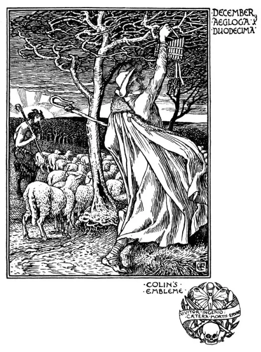 Framed Print : Shepherds Calendar - Months of the year - December Framed Print : Shepherds Calendar - Months of the year - December