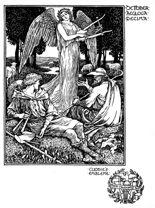 Framed Print : Shepherds Calendar - Months of the year - October Framed Print : Shepherds Calendar - Months of the year - October