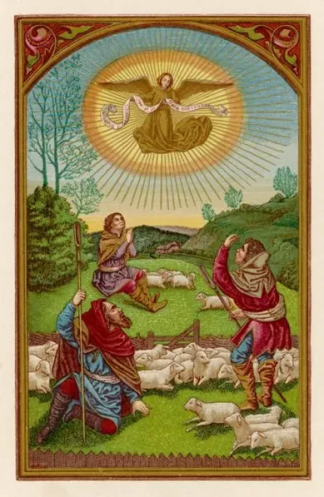 Framed Print : Shepherds Told of Jesus Framed Print : Shepherds Told of Jesus