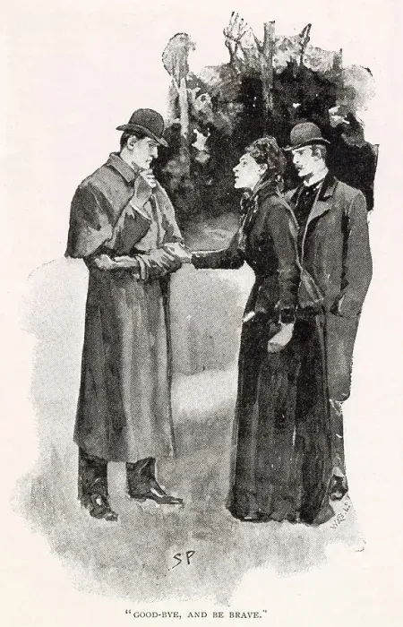 Framed Print : Sherlock Holmes - The Adventure of The Speckled Band. Good-bye, and be brave. Date: 1892 Framed Print : Sherlock Holmes - The Adventure of The Speckled Band. Good-bye, and be brave. Date: 1892