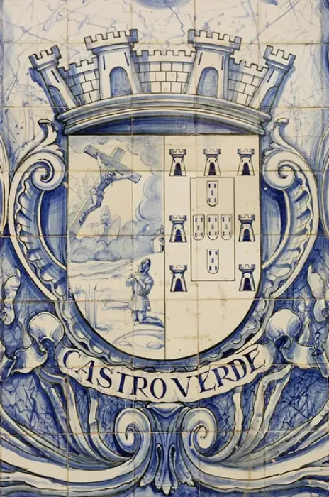 Framed Print : Shield tile. Castro Verde. Portugal Framed Print : Shield tile. Castro Verde. Portugal