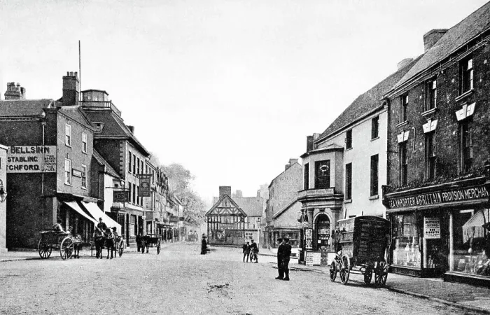 Framed Print : Shifnal Market Place early 1900s Framed Print : Shifnal Market Place early 1900s