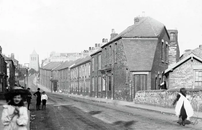 Framed Print : Shildon Main Street early 1900s Framed Print : Shildon Main Street early 1900s