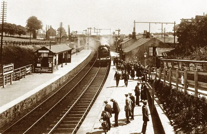 Framed Print : Shildon Railway Station probably 1920s Framed Print : Shildon Railway Station probably 1920s