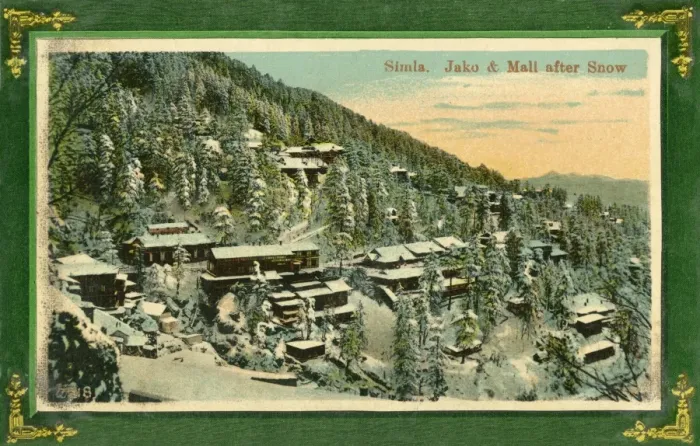 Framed Print : Shimla, India - Jako & Mall after snow Framed Print : Shimla, India - Jako & Mall after snow