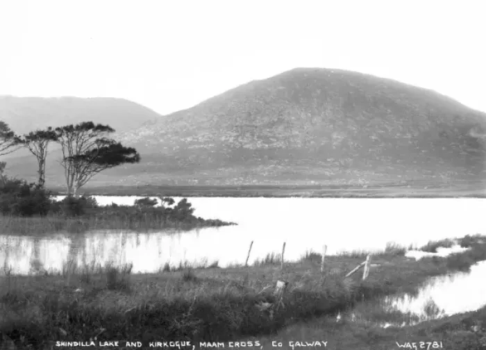 Framed Print : Shindilla Lake and Kirkogue, Maam Cross, Co Galway Framed Print : Shindilla Lake and Kirkogue, Maam Cross, Co Galway