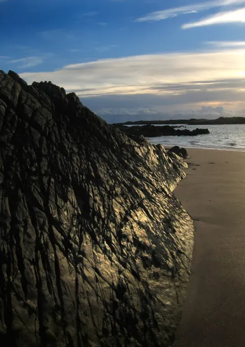 Framed Print : Shining black rocks at Knockbrex in Wigtown Bay, Scotland Framed Print : Shining black rocks at Knockbrex in Wigtown Bay, Scotland